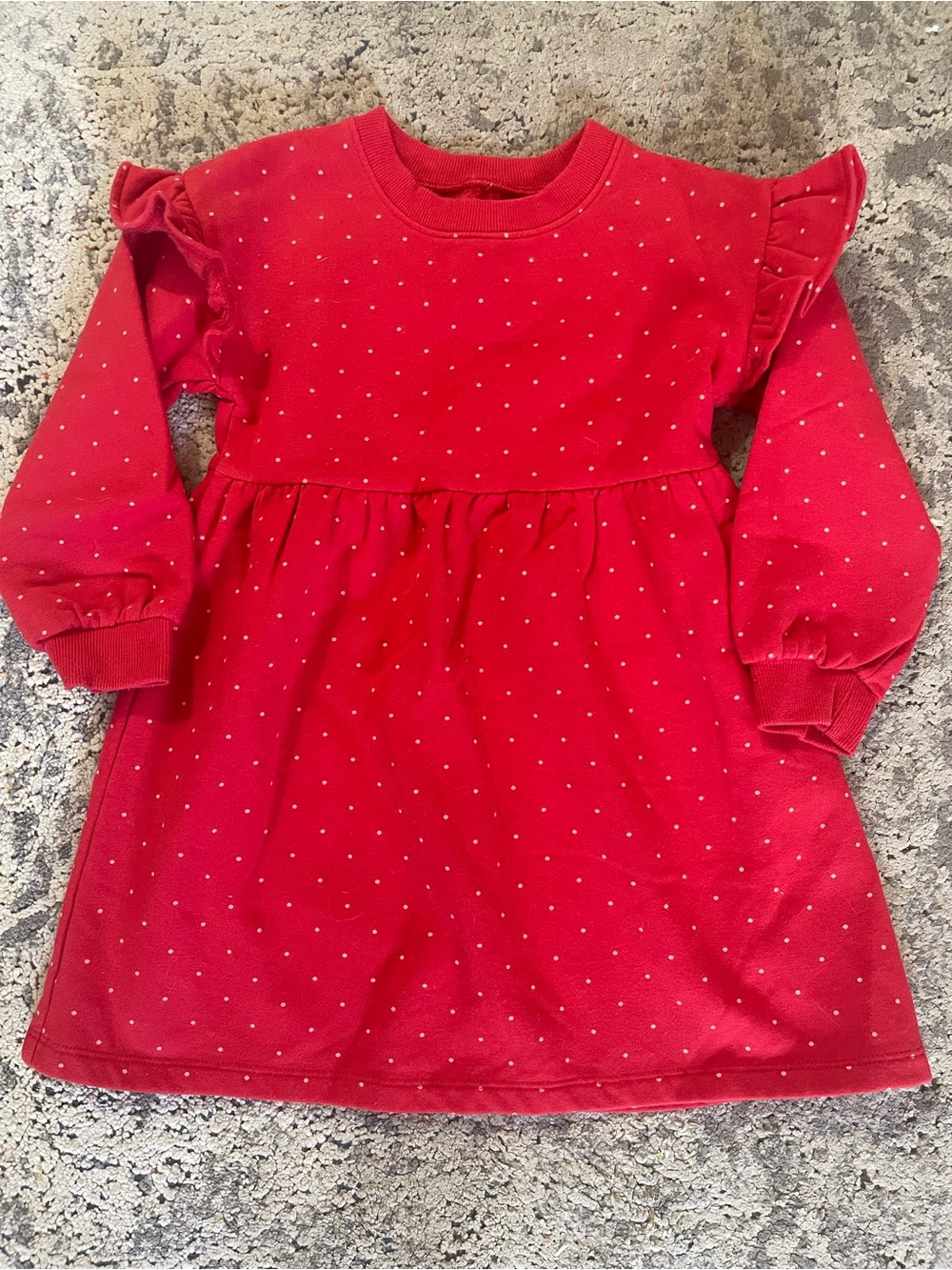 Tucker + Tate Red Polka Dot Ruffle Shoulder Dress